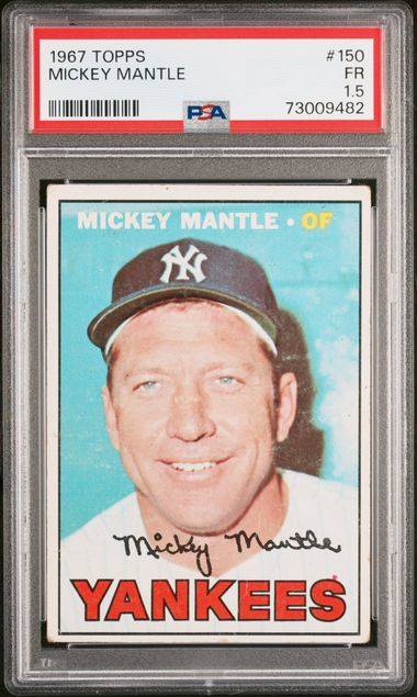 1967 Topps #150 Mickey Mantle PSA 1.5