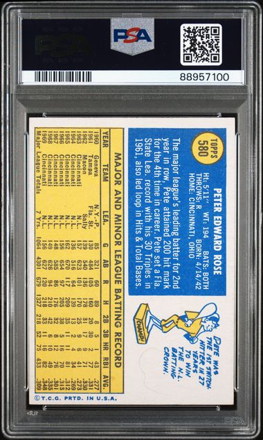 1970 Topps Pete Rose PSA 6