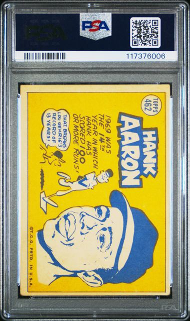 1970 Topps #462 Hank Aaron PSA 2