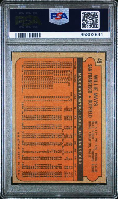 1972 Topps #49 Willie Mays PSA 5