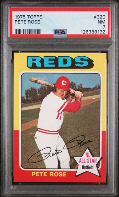 1975 Topps #320 Pete Rose PSA 7