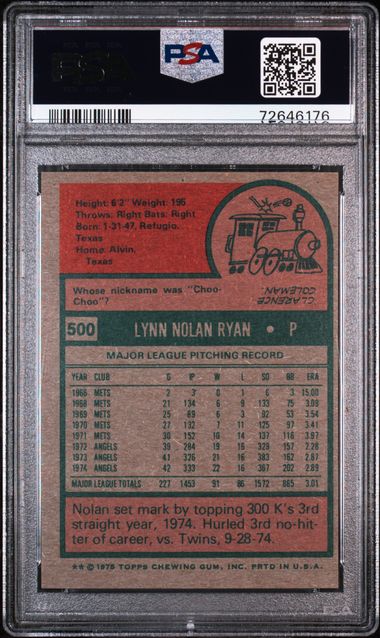 1975 Topps 500 Nolan Ryan PSA 6