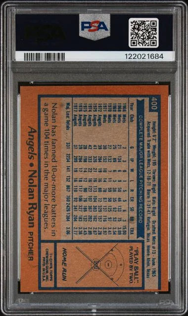1978 Topps Nolan Ryan #400 PSA 7