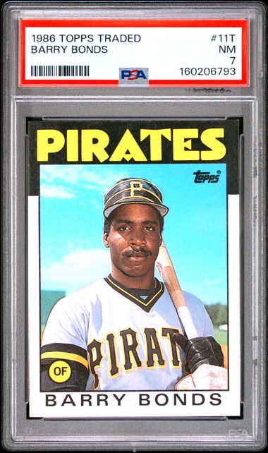 1986 TOPPS TRADED #11T BARRY BONDS PSA 7