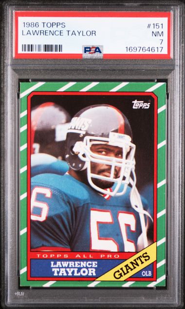 1986 TOPPS #151 LAWRENCE TAYLOR PSA 7