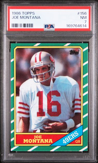 1986 TOPPS #156 JOE MONTANA PSA 7