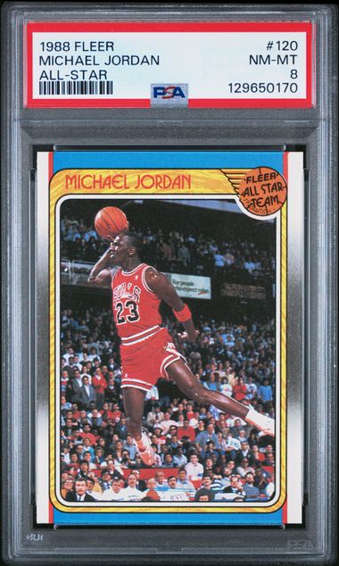 1988 Fleer Michael Jordan All-Star PSA 8