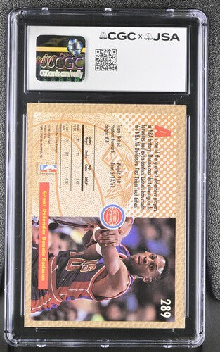 1992-93 Fleer #289 Dennis Rodman Autograph CGC/JSA Authentic