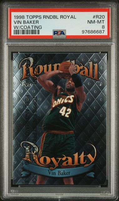 1998 Topps Roundball Royalty #R20 Vin Baker PSA 8