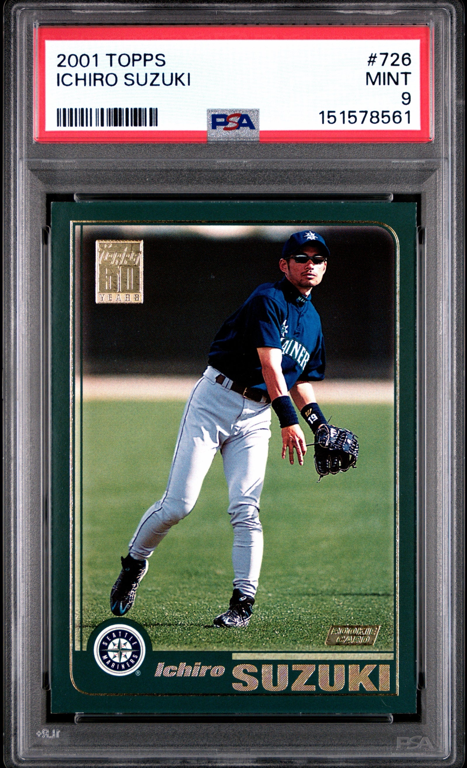 2001 Topps #726 Ichiro Suzuki PSA 9