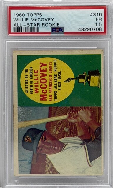 1960 Topps #316 Willie Mccovey All-star Rookie PSA 1.5