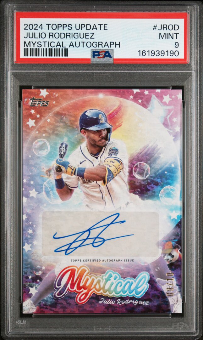 2024 Topps Update #JROD Julio Rodriguez Mystical Autographs PSA 9