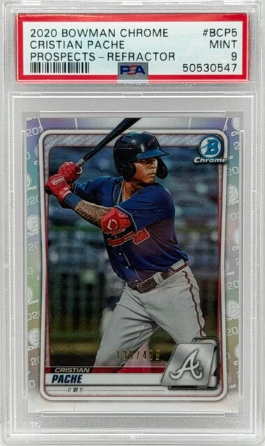2020 Bowman Chrome Prospects #BCP5 Cristian Pache Refractor PSA 9