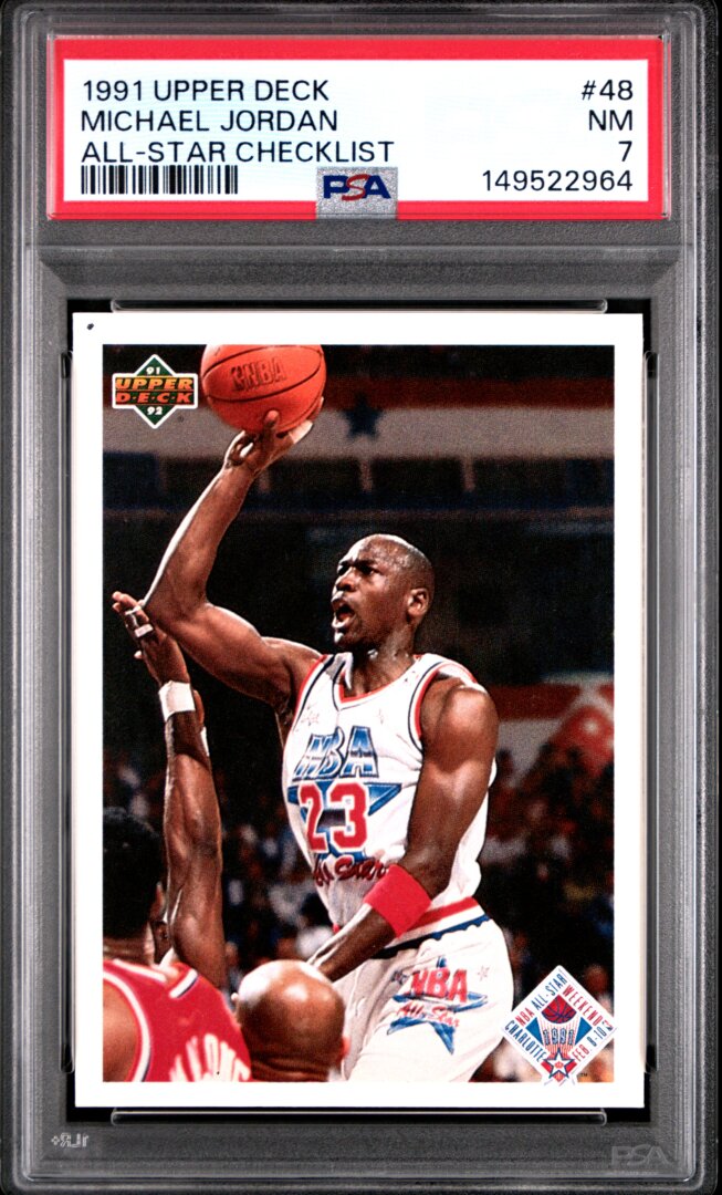 1991 Upper Deck Michael Jordan All-star Checklist PSA 7 #48