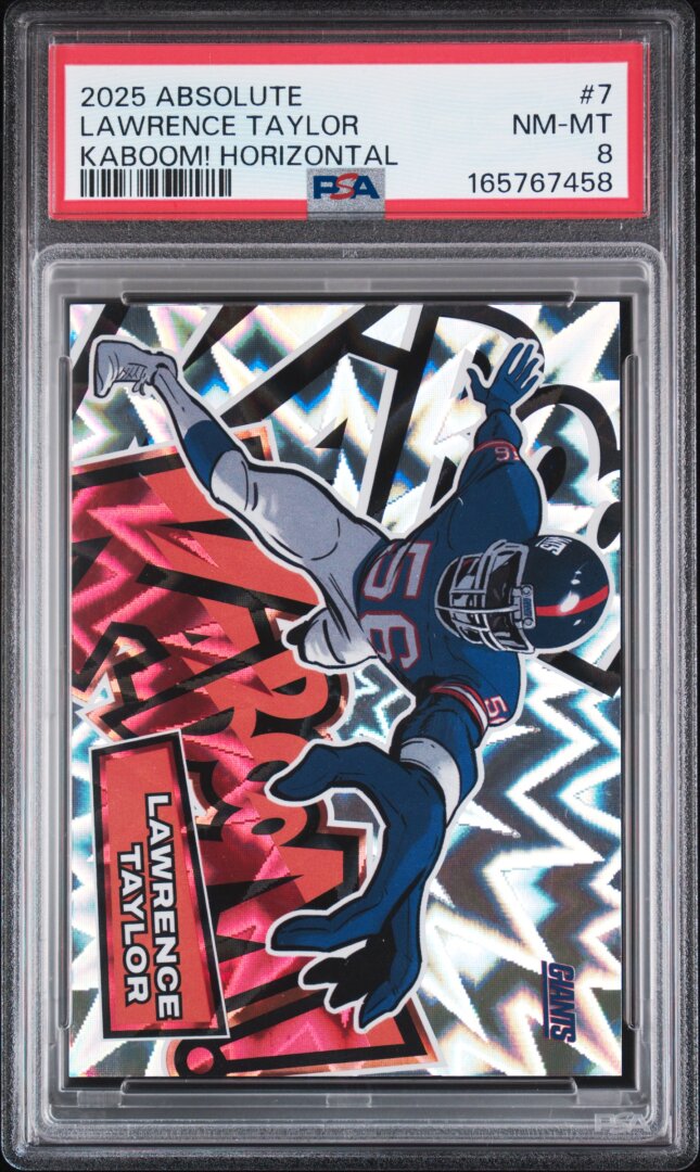 2025 Panini Absolute Kaboom! Horizontal Lawrence Taylor #7 PSA 8