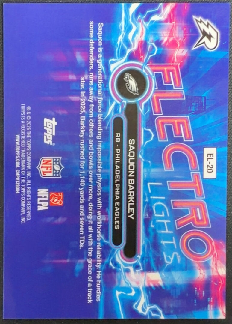 2026 Topps Resurgence Saquon Barkley Electro Lights #EL-20 SSP