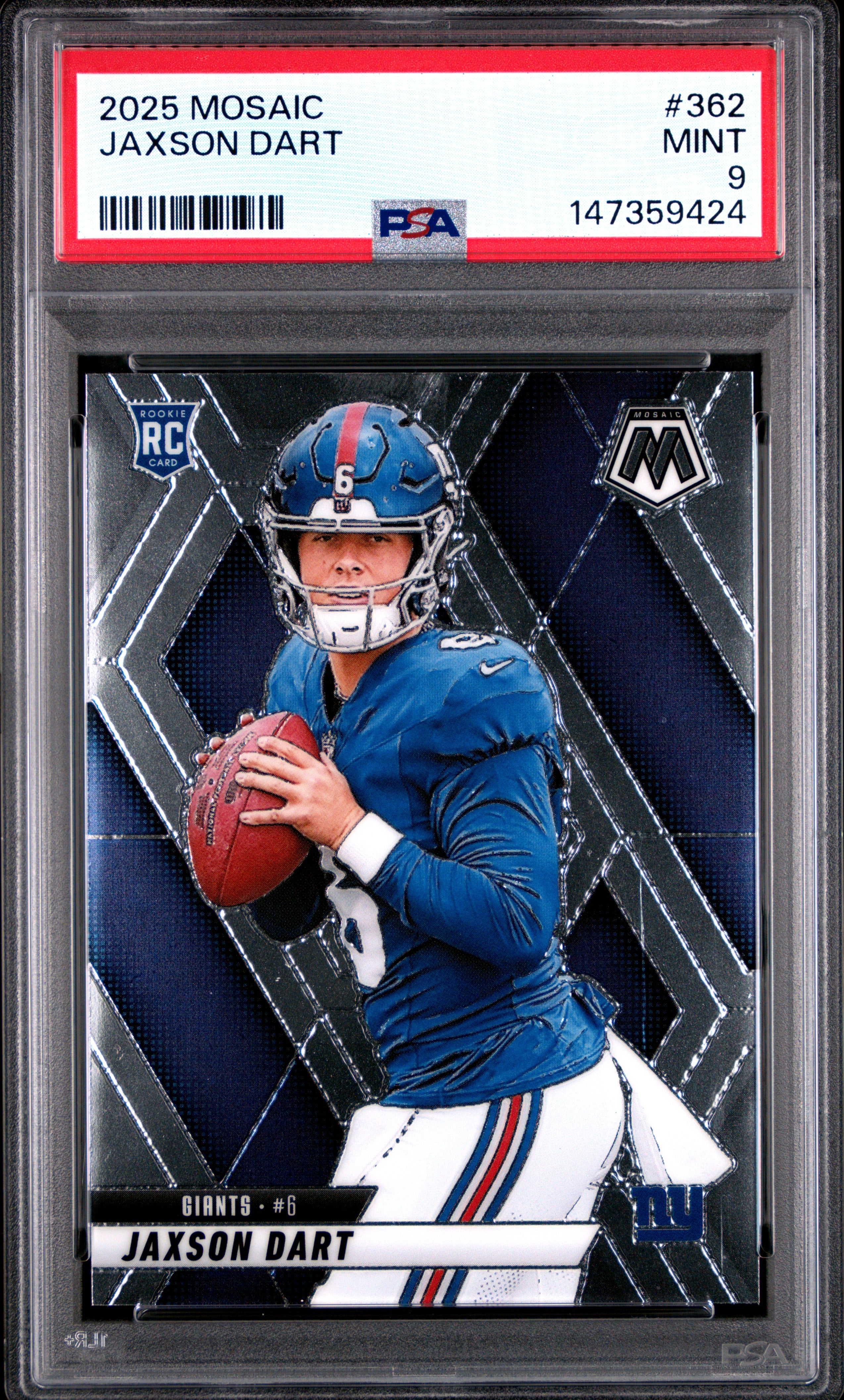 2025 Panini Mosaic 362 Jaxson Dart  PSA 9