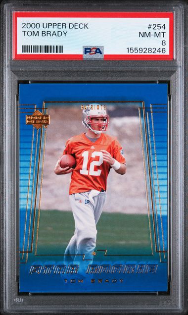 2000 Upper Deck Tom Brady RC PSA 8