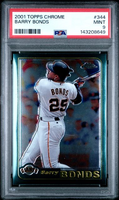 2001 TOPPS CHROME #344 BARRY BONDS