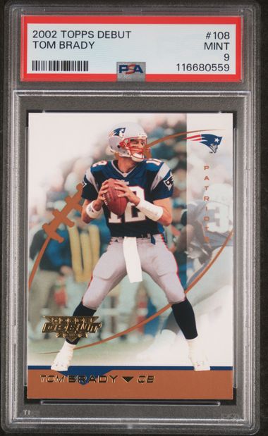 2002 Topps Debut Tom Brady #108 PSA 9
