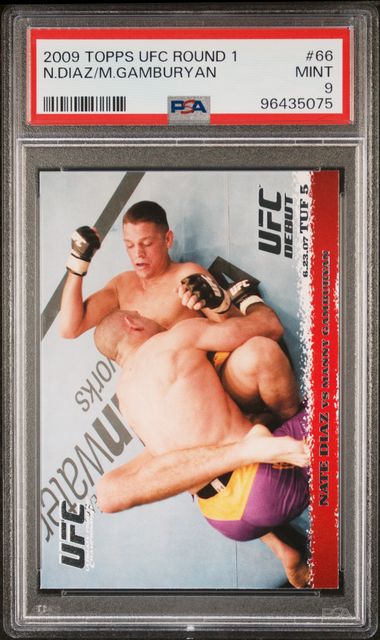 2009 Topps UFC Round 1 # 66 - Diaz / Gamburyan PSA 9