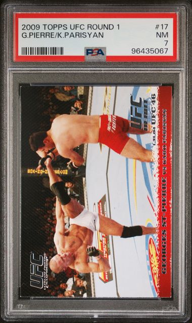 2009 Topps UFC Round 1 #17 - G. Pierre/K Parisyan PSA 7