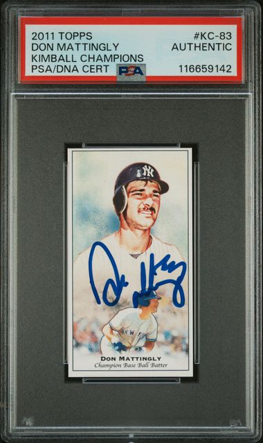 2011 Topps Kimball Champions Don Mattingly Autograph PSA Authenticated