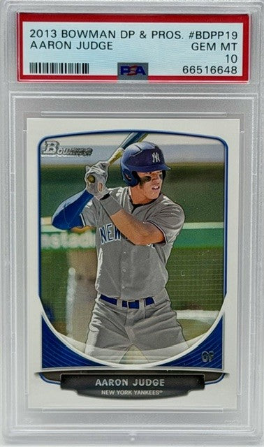 2013 BOWMAN AARON JUDGE DRAFT PICKS & PROSPECTS PSA 10