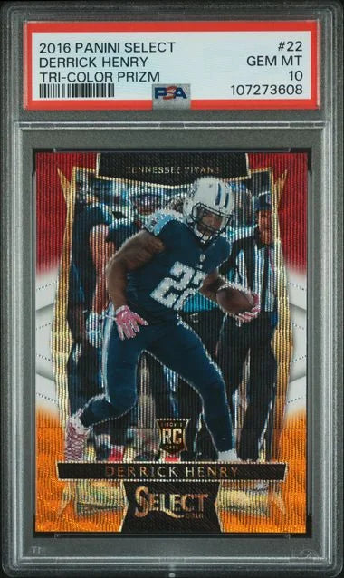 2016 Panini Select Derrick Henry RC Tri-Color Prizm PSA 10