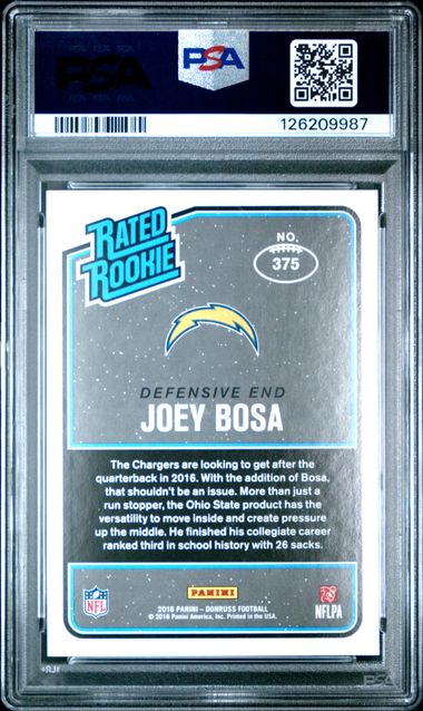 2016 Panini Donruss Joey Bosa #375 PSA 10