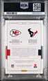 2017 National Treasures Mahomes RC #14 NFL Gear Materials /25 PSA 9