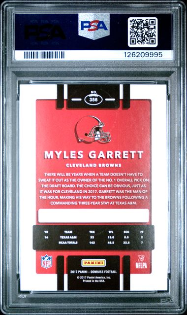 2018 Panini Donruss Myles Garrett #356 PSA 10