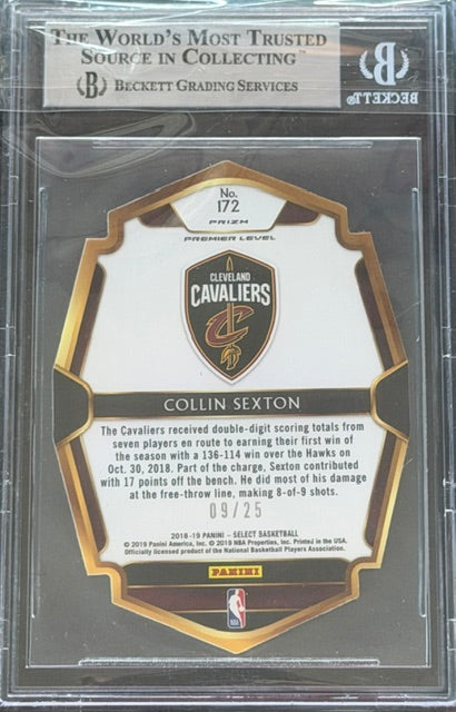 2018-19 Select Prizms Collin Sexton Tie Dye Die Cut /25 BGS 9