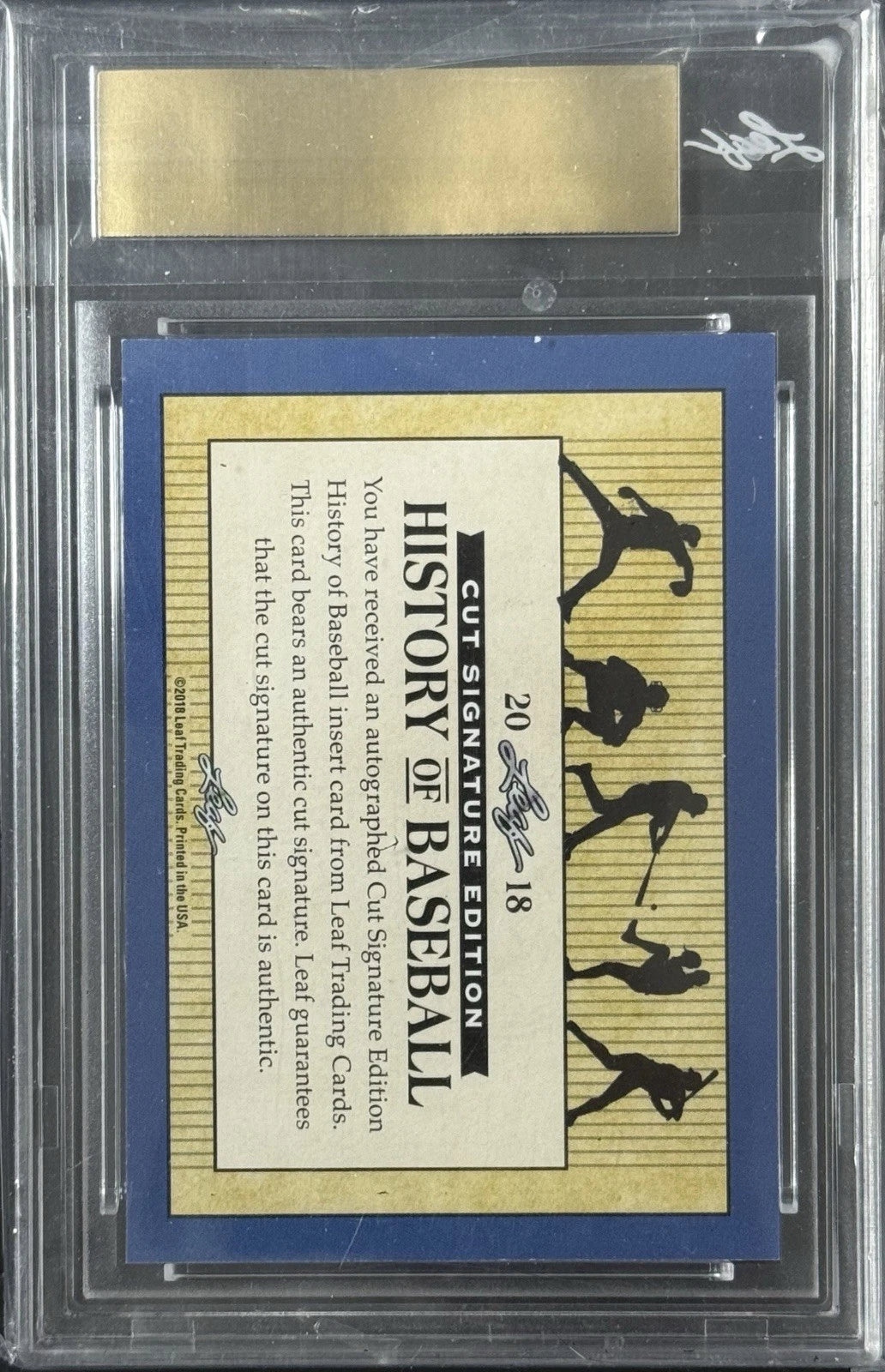 2018 Leaf History of Baseball Edd Roush Baseball Hall Of Famer 19/57