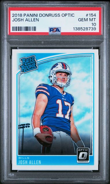 2018 Panini Donruss Optic Josh Allen RC PSA 10