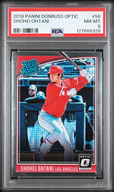 2018 Panini Donruss Optic #56 Shohei Ohtani PSA 8