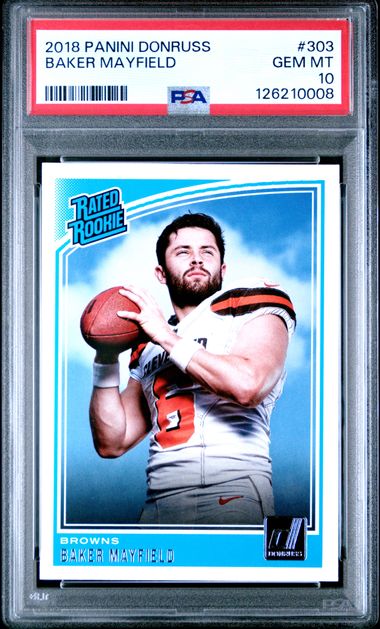2018 Panini Donruss Baker Mayfield #303 PSA 10