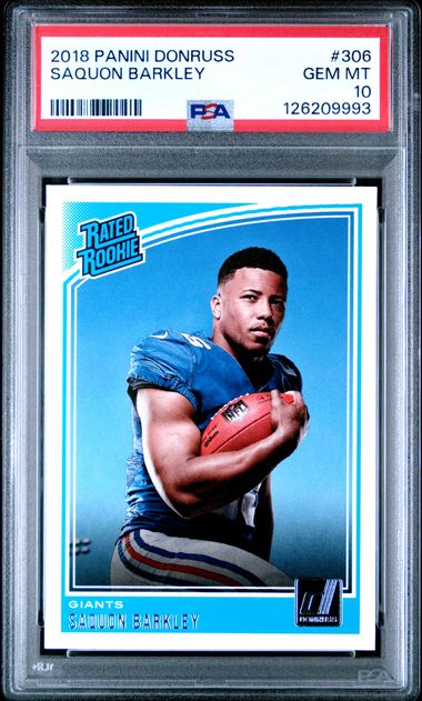 2018 Panini Donruss Saquan Barkley #306 PSA 10