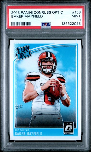2018 Panini Donruss Optic Baker Mayfield #153 PSA 9