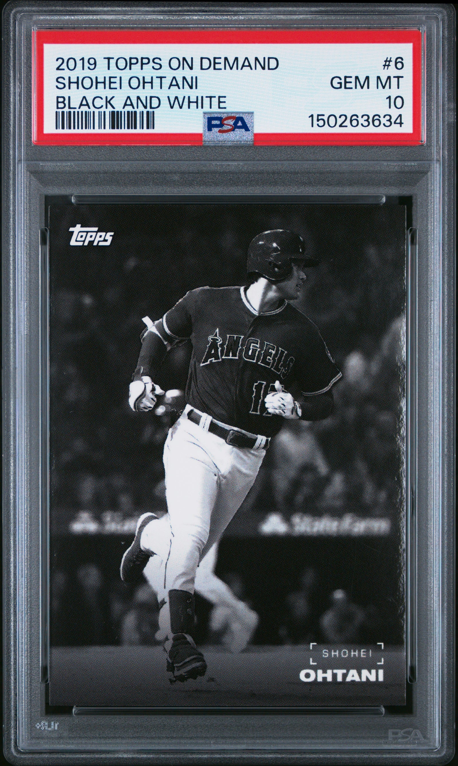 2019 Topps On Demand Shohei Ohtani Black and White PSA 10