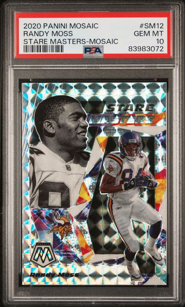 2020 Panini Mosaic Stare Masters Silver Mosaic Randy Moss PSA 10
