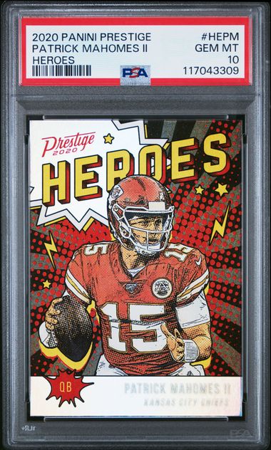 2020 Panini Prestige Patrick Mahomes Heroes PSA 10
