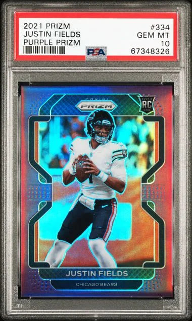 2021 Panini Prizm Justin Fields RC Purple /125 PSA 10 POP 10
