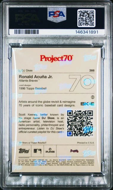 2021 TOPPS PROJECT 70 RONALD ACUNA JR. #366 PSA 10
