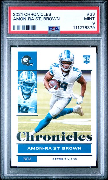 2021 Panini Chronicles #33 Amon-Ra St. Brown PSA 9