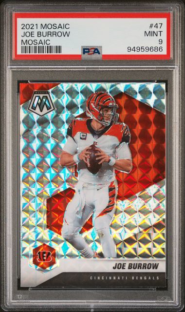 2021 Panini Mosaic #47 Joe Burrow PSA 9