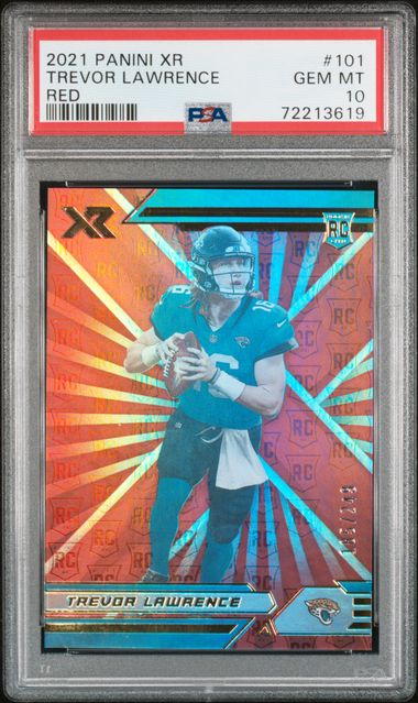 Trevor Lawrence 2021 Panini XR #101	 Red	 /249 PSA 10