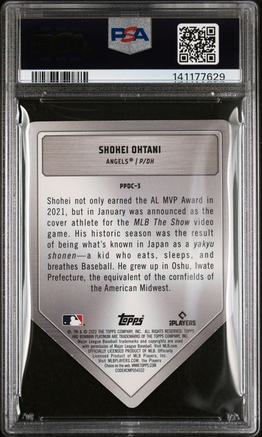 2022 Bowman Platinum Shohei Ohtani Platinum Plating Die-Cut PSA 9