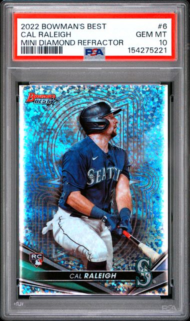 2022 Bowman's Best Cal Raleigh RC Mini Diamond PSA 10