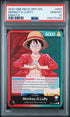 2022 ONE PIECE OP01 MONKEY D. LUFFY ERRATA #003 PSA 10